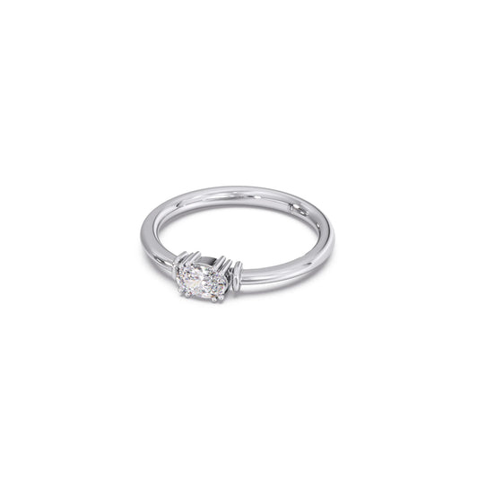 Oval Sparkle Solitaire Ring