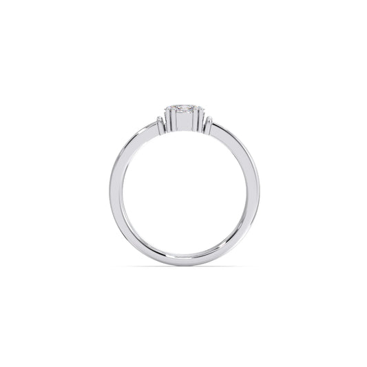 Oval Sparkle Solitaire Ring