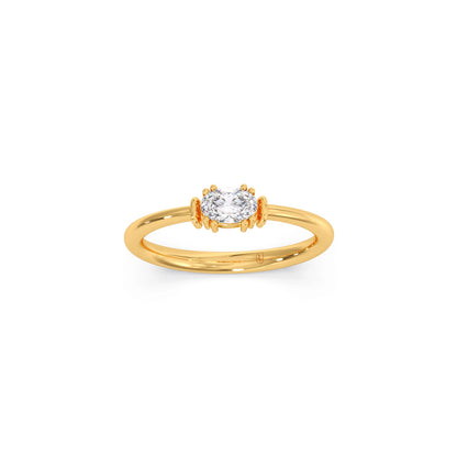Oval Sparkle Solitaire Ring