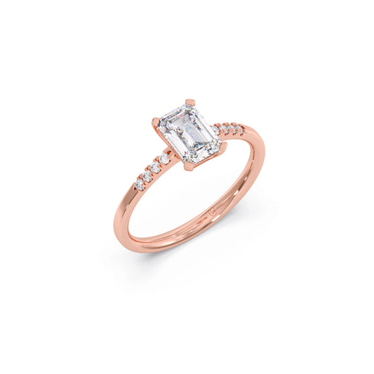 Brilliant Radiant Cut Love Solitaire Ring