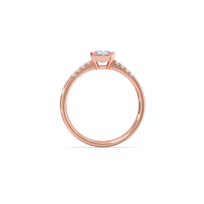 Brilliant Radiant Cut Love Solitaire Ring
