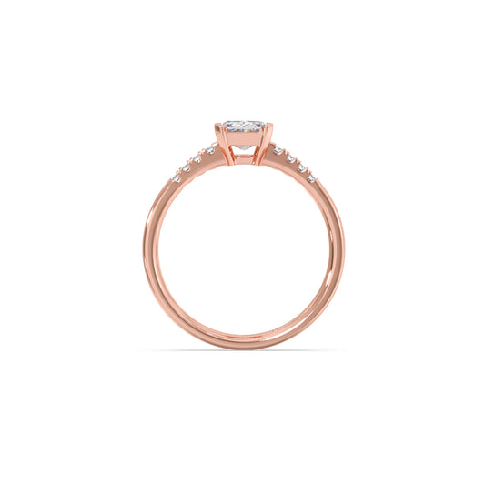 Brilliant Radiant Cut Love Solitaire Ring