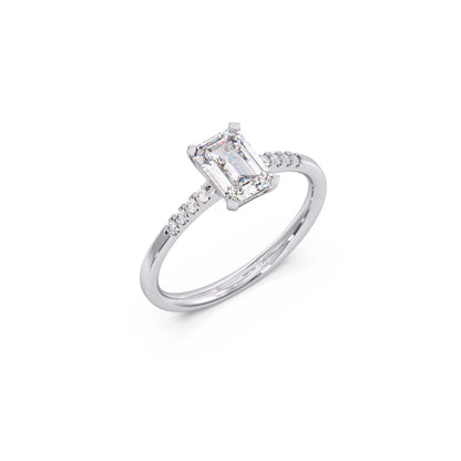Brilliant Radiant Cut Love Solitaire Ring
