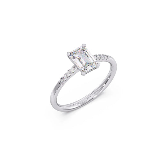 Brilliant Radiant Cut Love Solitaire Ring