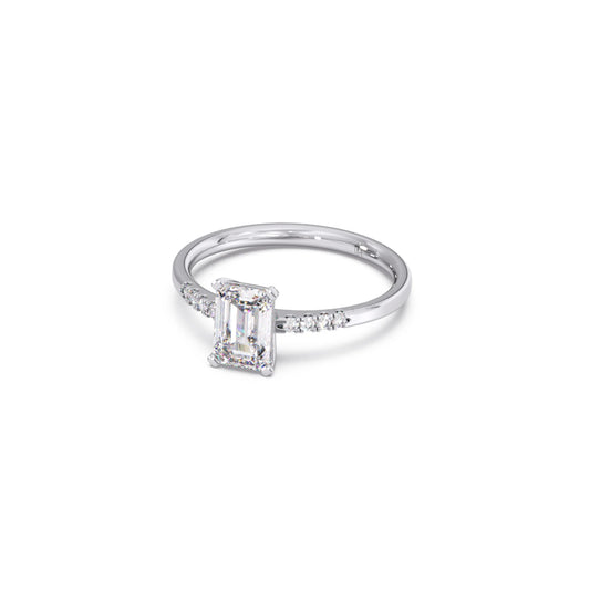 Brilliant Radiant Cut Love Solitaire Ring
