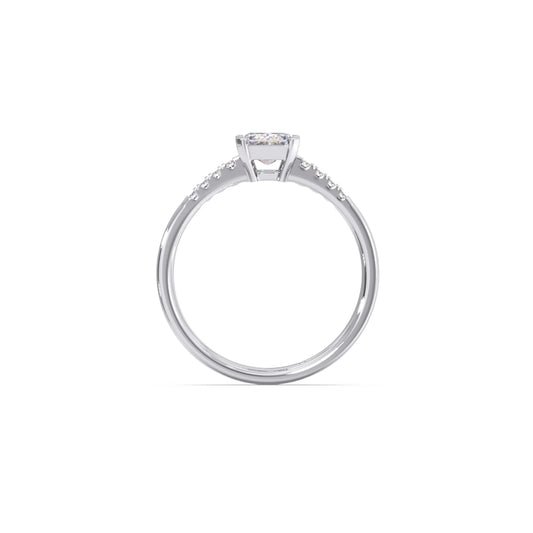 Brilliant Radiant Cut Love Solitaire Ring