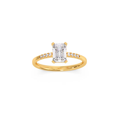 Brilliant Radiant Cut Love Solitaire Ring