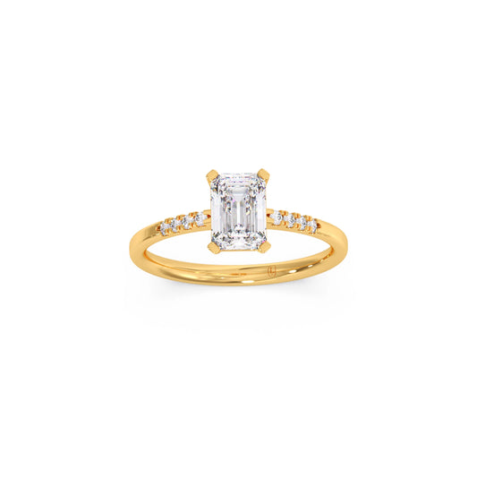 Brilliant Radiant Cut Love Solitaire Ring