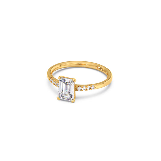 Brilliant Radiant Cut Love Solitaire Ring