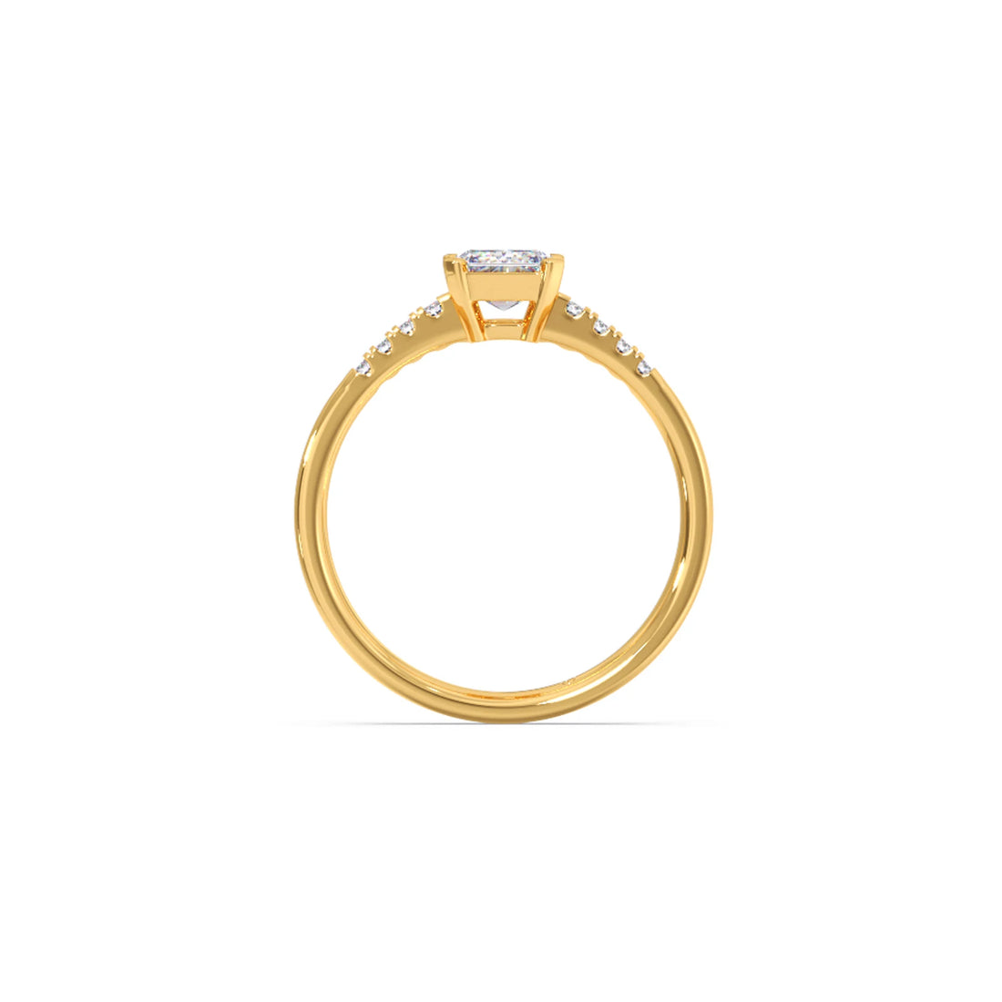 Brilliant Radiant Cut Love Solitaire Ring