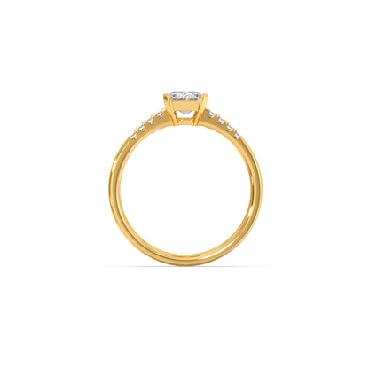 Brilliant Radiant Cut Love Solitaire Ring