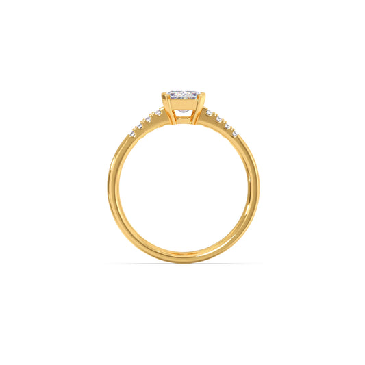 Brilliant Radiant Cut Love Solitaire Ring