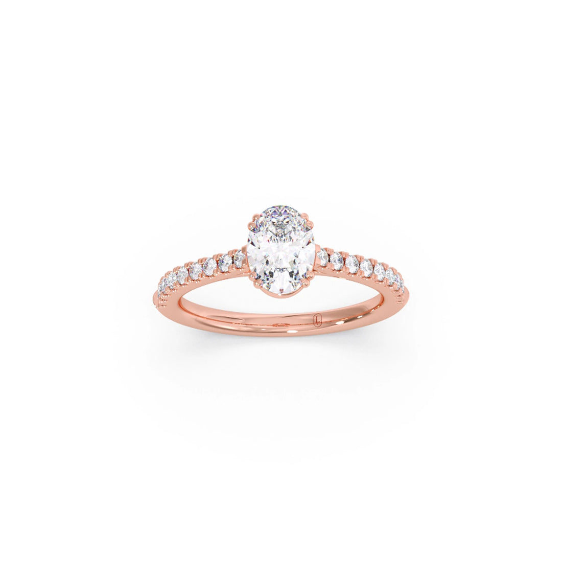 Four Prong Oval cut Engagement Ring 7.80mm