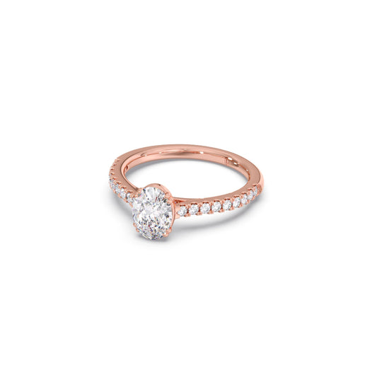 Four Prong Oval cut Engagement Ring 7.80mm