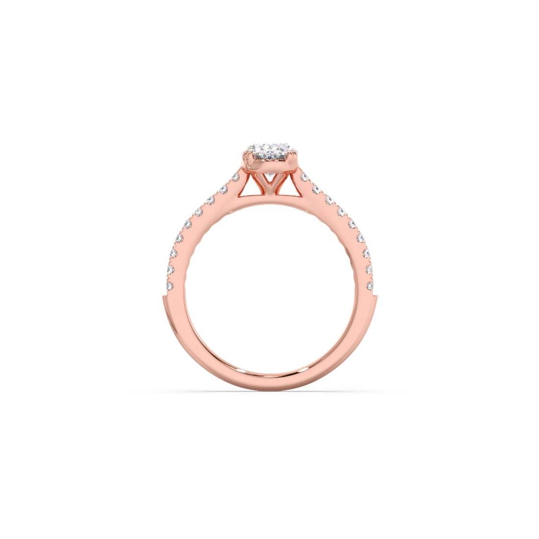 Four Prong Oval cut Engagement Ring 7.80mm