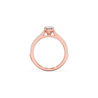 Four Prong Oval cut Engagement Ring 7.80mm