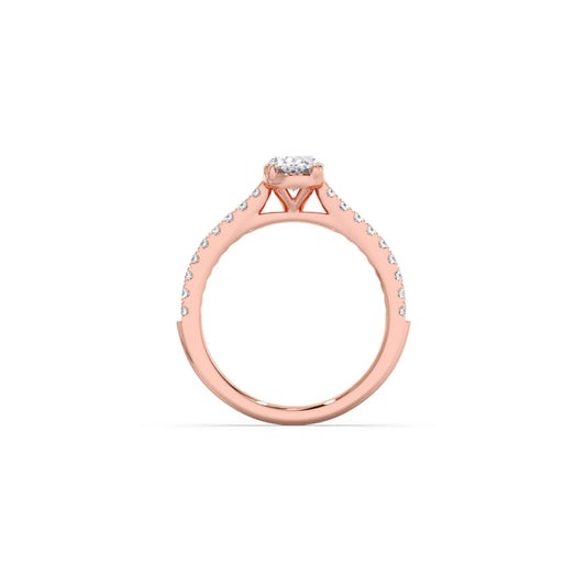 Four Prong Oval cut Engagement Ring 7.80mm