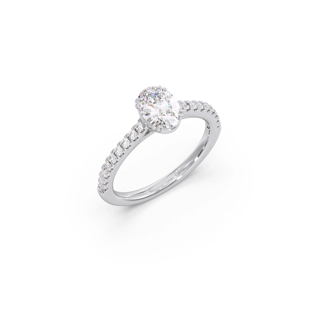 Four Prong Oval cut Engagement Ring 7.80mm