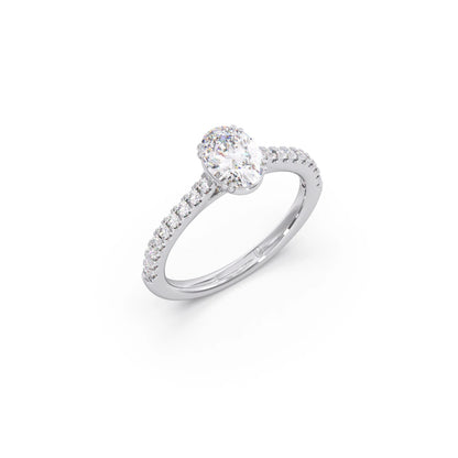 Four Prong Oval cut Engagement Ring 7.80mm