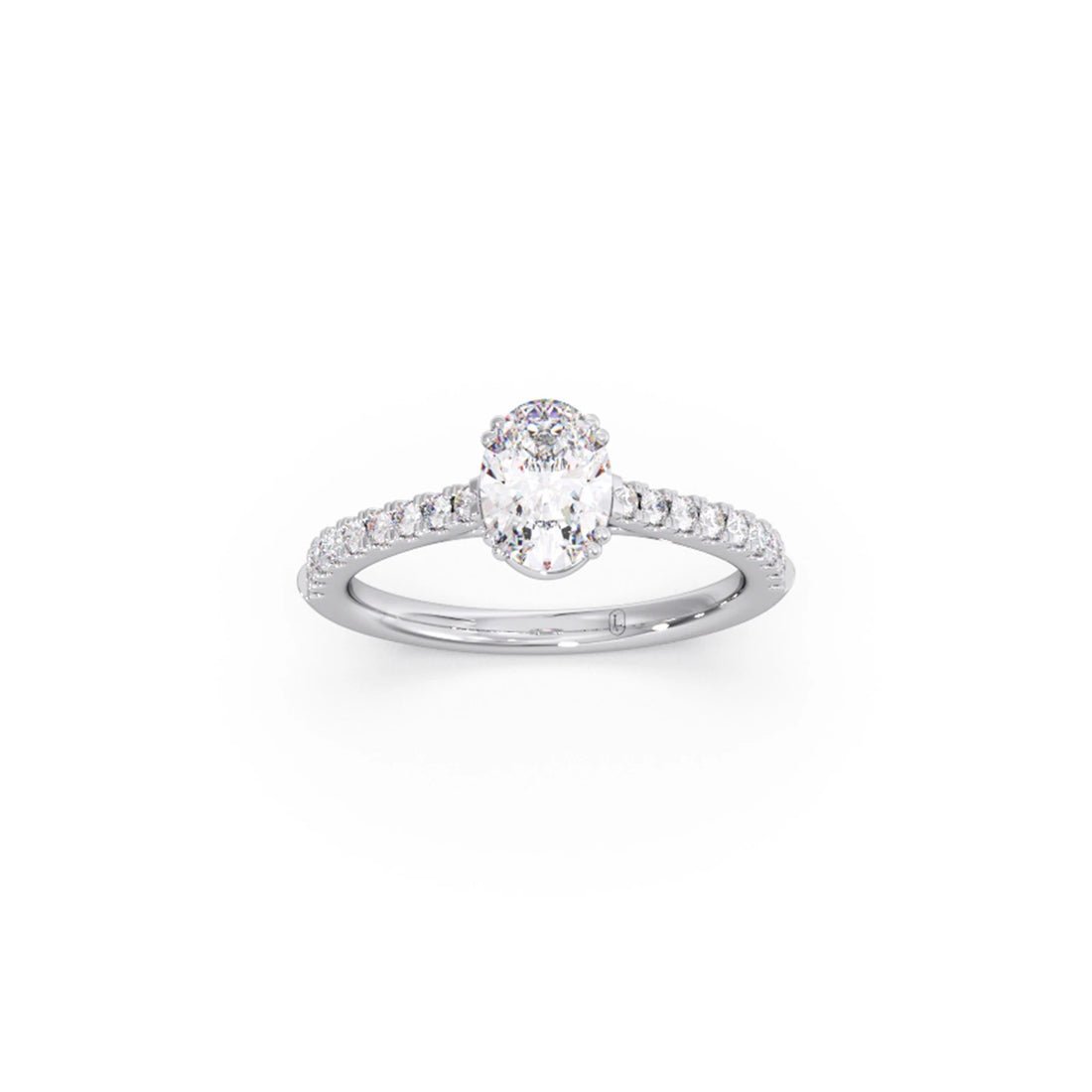 Four Prong Oval cut Engagement Ring 7.80mm