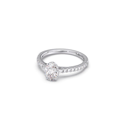 Four Prong Oval cut Engagement Ring 7.80mm