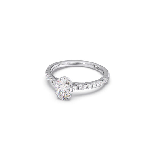 Four Prong Oval cut Engagement Ring 7.80mm