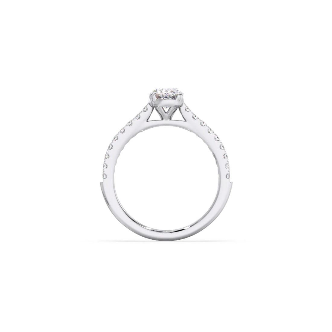Four Prong Oval cut Engagement Ring 7.80mm