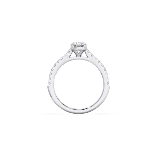 Four Prong Oval cut Engagement Ring 7.80mm