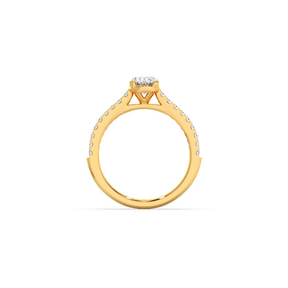 Four Prong Oval cut Engagement Ring 7.80mm