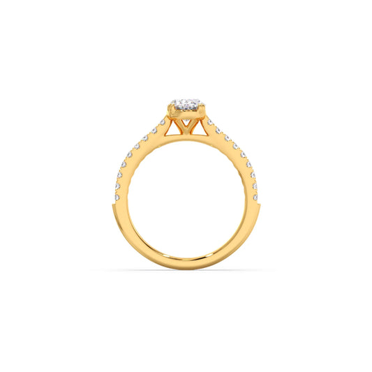 Four Prong Oval cut Engagement Ring 7.80mm
