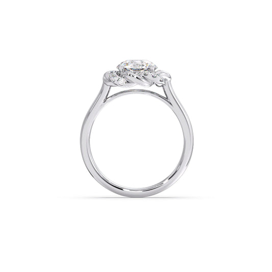 Infinity Twist Diamond Blossom Ring