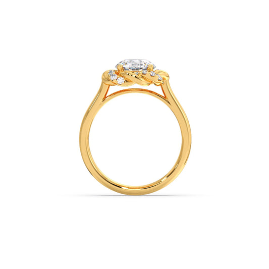 Infinity Twist Diamond Blossom Ring