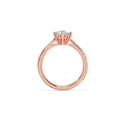 Four Prong Solitaire Engagement Ring 8.00mm