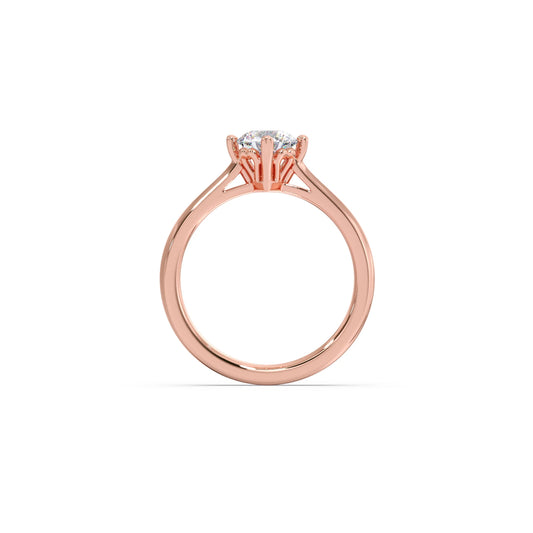 Four Prong Solitaire Engagement Ring 8.00mm