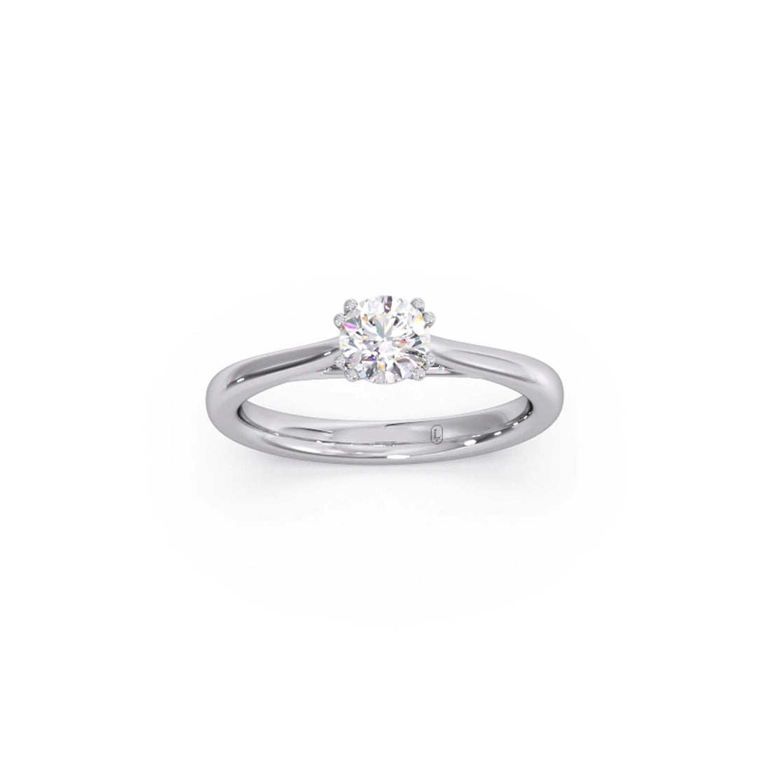 Four Prong Round Solitaire Ring 6.50mm