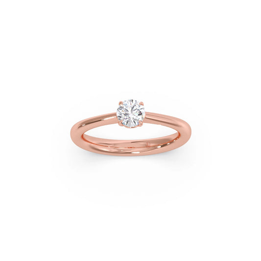 Four Prong Round Solitaire Ring 5.00mm
