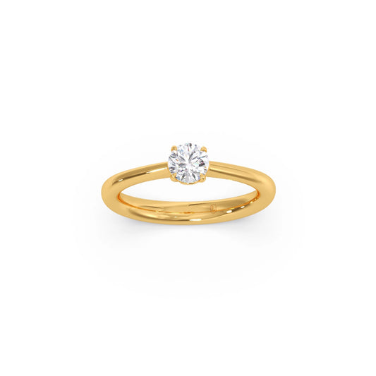 Four Prong Round Solitaire Ring 5.00mm