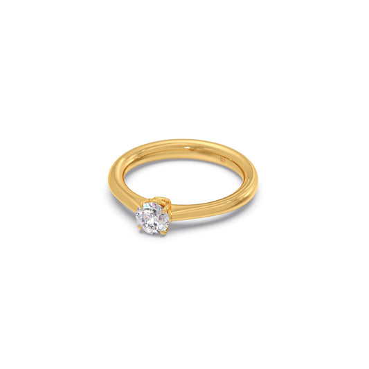 Four Prong Round Solitaire Ring 5.00mm