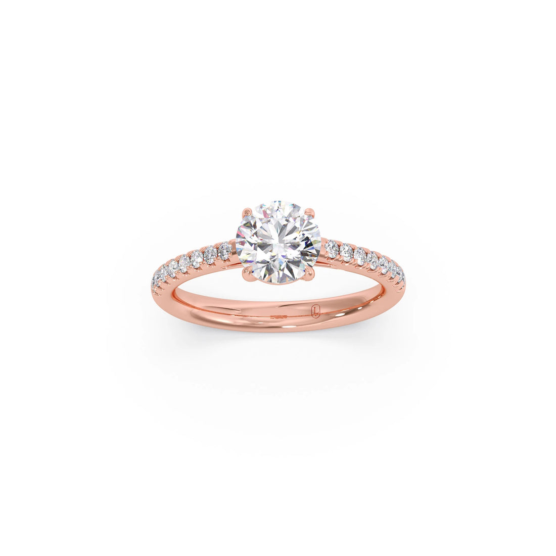 Four Prong Round Cut Engagement Ring 6.60mm