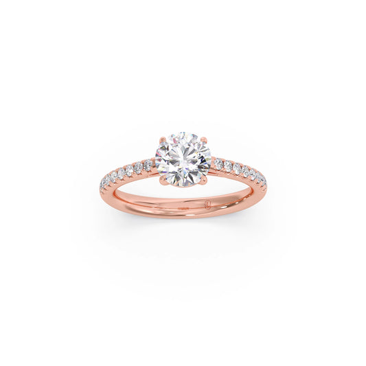Four Prong Round Cut Engagement Ring 6.60mm