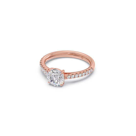 Four Prong Round Cut Engagement Ring 6.60mm