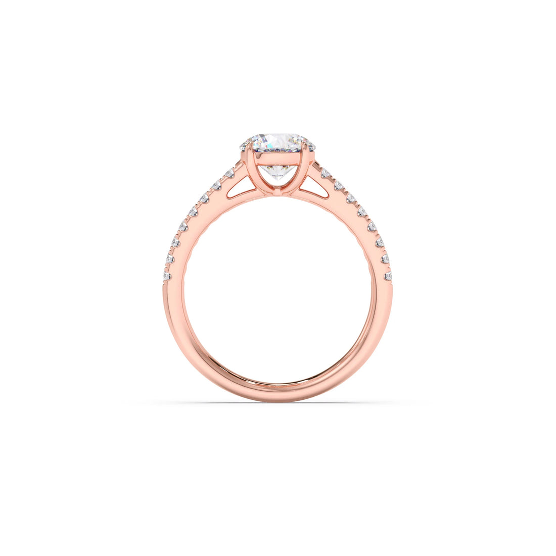 Four Prong Round Cut Engagement Ring 6.60mm