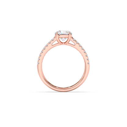 Four Prong Round Cut Engagement Ring 6.60mm