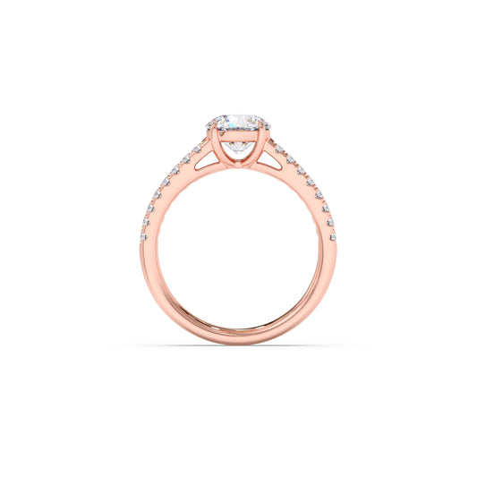 Four Prong Round Cut Engagement Ring 6.60mm