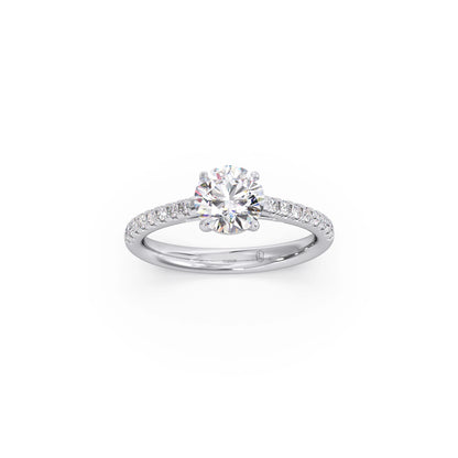 Four Prong Round Cut Engagement Ring 6.60mm
