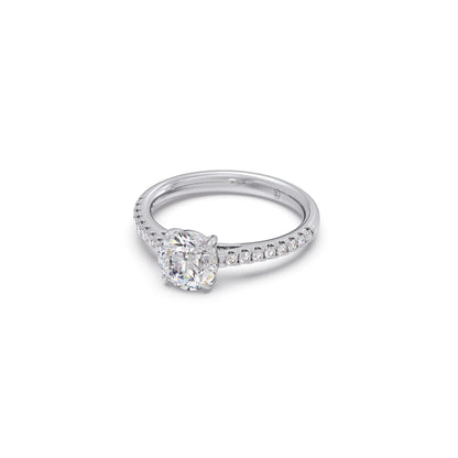 Four Prong Round Cut Engagement Ring 6.60mm