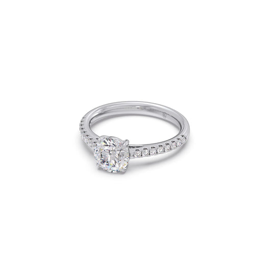 Four Prong Round Cut Engagement Ring 6.60mm