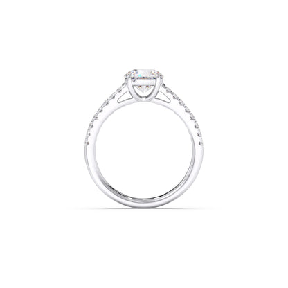 Four Prong Round Cut Engagement Ring 6.60mm