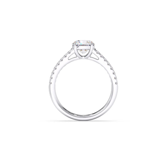 Four Prong Round Cut Engagement Ring 6.60mm