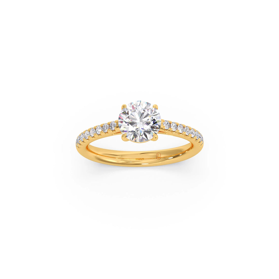 Four Prong Round Cut Engagement Ring 6.60mm